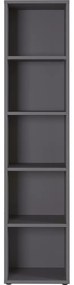 Antracitová knižnica 45x197 cm Agenda – Germania