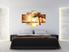 Obraz - Palmy na pláži (150x105 cm)
