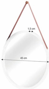 Kondela Lemi 1 biela 45 cm x 45 cm nástenné zrkadlo