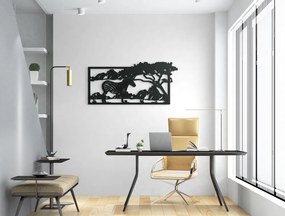 drevko Drevený obraz Zebra v savane Rozmer obrazu: 21 x 44,5 cm, Farba dekorácie: Čierna