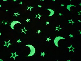 Svietiace mikroplyšové obliečky BIG MOON sivé Rozmer obliečky: 70 x 90 cm | 140 x 200 cm