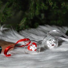 Set vianočných ozdôb Moomin Heart/Snowflake 5cm / 2ks