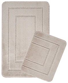 Svetlohnedé kúpeľňové predložky v súprave 2 ks 50x80 cm Cerceve – Foutastic