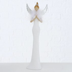 Dekorácia anjel Janine biely 1ks, 13x6x40 cm - Modlící