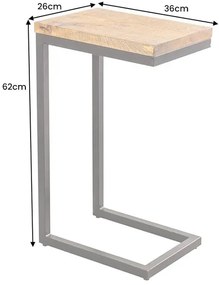 Dizajnový odkladací stolík Baronicio 62 cm mango
