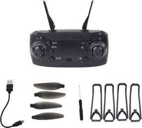 LEAN Toys Dron Y329 HD kamera WIFI svetlá LED aplikácia Uhlíková čierna