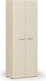 Kancelárska skriňa s dverami PRIMO WOOD, 800 x 420 x 2128 mm, breza