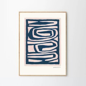 Moikka Plagát Flowing by Leise Dich Abrahamsen 50x70 cm
