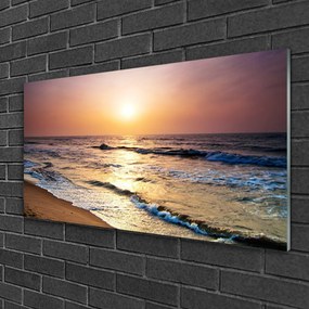 Skleneny obraz More pláž slnko krajina 140x70 cm