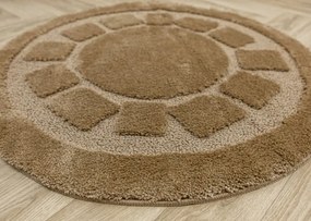 Kúpeľňový koberček Ocean béžový kruh