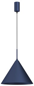 Závesné svietidlo Capital, 1x tmavomodré kovové tienidlo, (fi 32cm), db