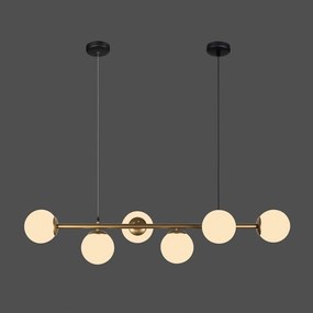 Závesné svietidlo v zlatej farbe Squid Lighting Owl, výška 120 cm