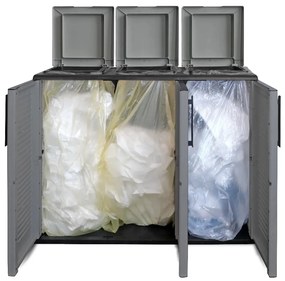 ARTPLAST Skriňa na triedený odpad EASY 3 veka, 102x37x84 cm