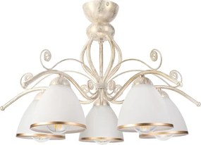 Brilagi - LED prisadený luster ANTICO 5xE27/60W/230V 3000K biela patina