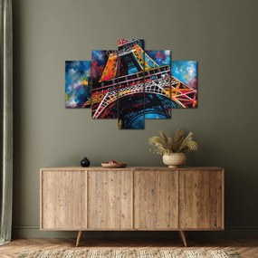 Obraz - Maľba Eiffelovej veže II. (150x105 cm)