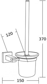 Mexen príslušenstvo, VANE držiak na wc kefu, chróm, 7020950-00