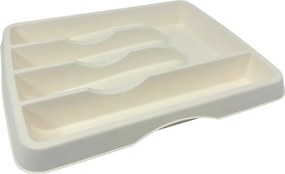 BAMA Plastový príborník do zásuvky, biely