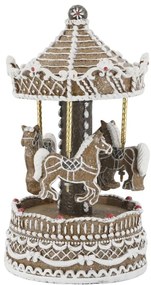 Perníková hracia skrinka kolotoč s koníkmi Noël - Ø 11,5*21,5 cm