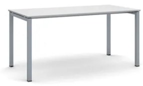 Stôl PRIMO SQUARE so sivostriebornou podnožou 1600 x 800 x 750 mm, sivá
