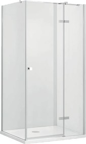 Besco Obdĺžnikový sprchový kút PIXA GUN METAL R 100x80 (100x90, 120x80, 120x90), výška 195 cm - bez vaničky BESCO-Rozmery: 100x80, BESCO-Orientácia: …