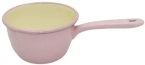 Ružový smaltovaný rajnicu Pink dot - Ø14 * 9cm - 1L