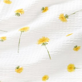 Goldea krepové posteľné obliečky duo - púpavy so žltou 140 x 200 a 70 x 90 cm