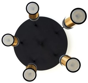 Jupiter 2017 - Luster na lanku ALAS 5xGU10/10W/230V zlatá/čierna