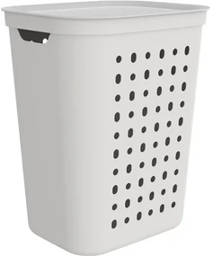 Kôš na špinavú bielizeň na zber špinavého oblečenia, JONA, 55 l, biely