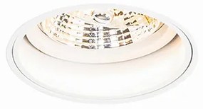 Sada 6 moderných zapustených bodových svetiel biele bezrámové - Impact 70