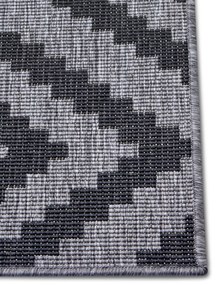 NORTHRUGS - Hanse Home koberce Kusový koberec Twin-Wendeteppiche 105461 Night Silver – na von aj na doma - 80x250 cm