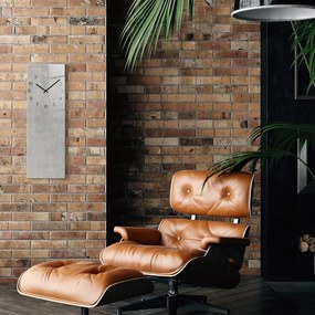 Nástenné hodiny Styler Glassclock Concrete, 20 × 60 cm