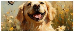 Obraz - Šťastný psík (120x50 cm)