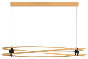 LED Luster na lanku LED/15W/230V 3000K hnedá