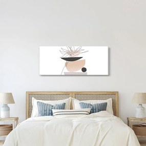 Obraz - Line art kvety N⁰1 (120x50 cm)