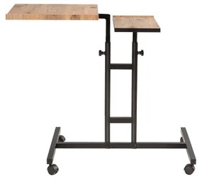 Polohovateľný stôl GLEN 87x67 cm hnedá/čierna