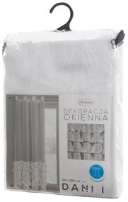 ZÁCLONA NA KRÚŽKOCH DANI1 140X250 CM BIELA