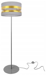 Stojacia lampa Intense Gold, 1x textilné tienidlo (výber zo 6 farieb), (výber z 3 farieb konštrukcie), (fi 35cm), o