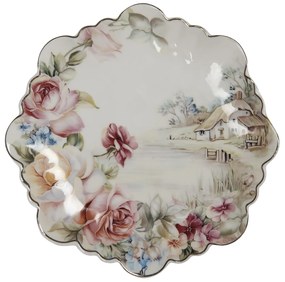 Dezertný tanier v dekore a tvare kvety Fionne - Ø 19*2 cm