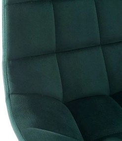 LuxuryForm DESIGN Stolička PARIS VELUR na striebornom kríži - zelená