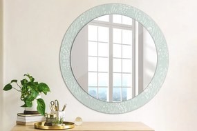 Okrúhle dekoračné zrkadlo s motívom Ručne -drawnové zloženie fi 70 cm