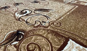 HU Hnedý klasický koberec Shiraz Bcf Kalia-braz Rozmer: 60x110 cm