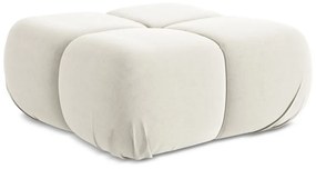 Biela zamatová modulárna podnožka Lokua – Makamii