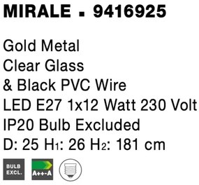 Retro luster Mirale 25 Číra
