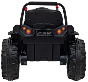 Batériový bager-traktor pre deti žltý + pohyblivé rameno lyžice + diaľkové ovládanie + pomalý štart + FM rádio + LED