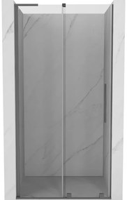 Mexen Velar L, posuvné sprchové dvere do otvoru 120 cm, 8mm číre sklo, brúsený grafit, 871-120-003-01-95