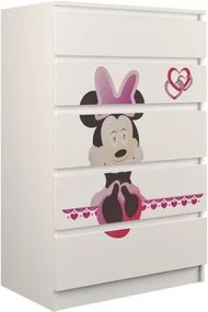 Lacné rovné detské komody a skrinky s motívom Mickey a Minnie | BIANO