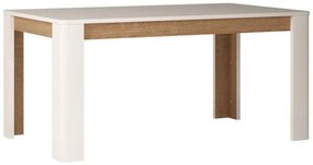 Jedálenský stôl EXT LYNATE TYP 75 biela/biely lesk/dub truflowy