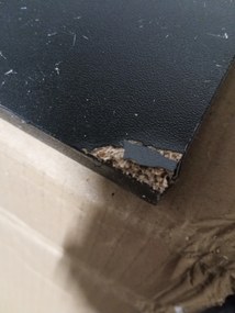 AKCIA Čierny jedálenský stôl s bielymi nohami MADO 120x80 II. akosť