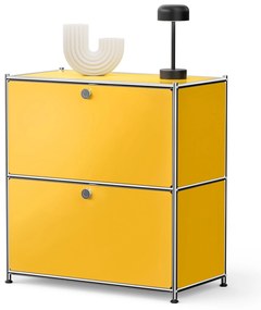 Kovová odkladacia skrinka »CN3« s výklopnými priehradkami, žltá