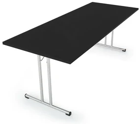 Skladací stôl 140 x 80 cm, čierna
